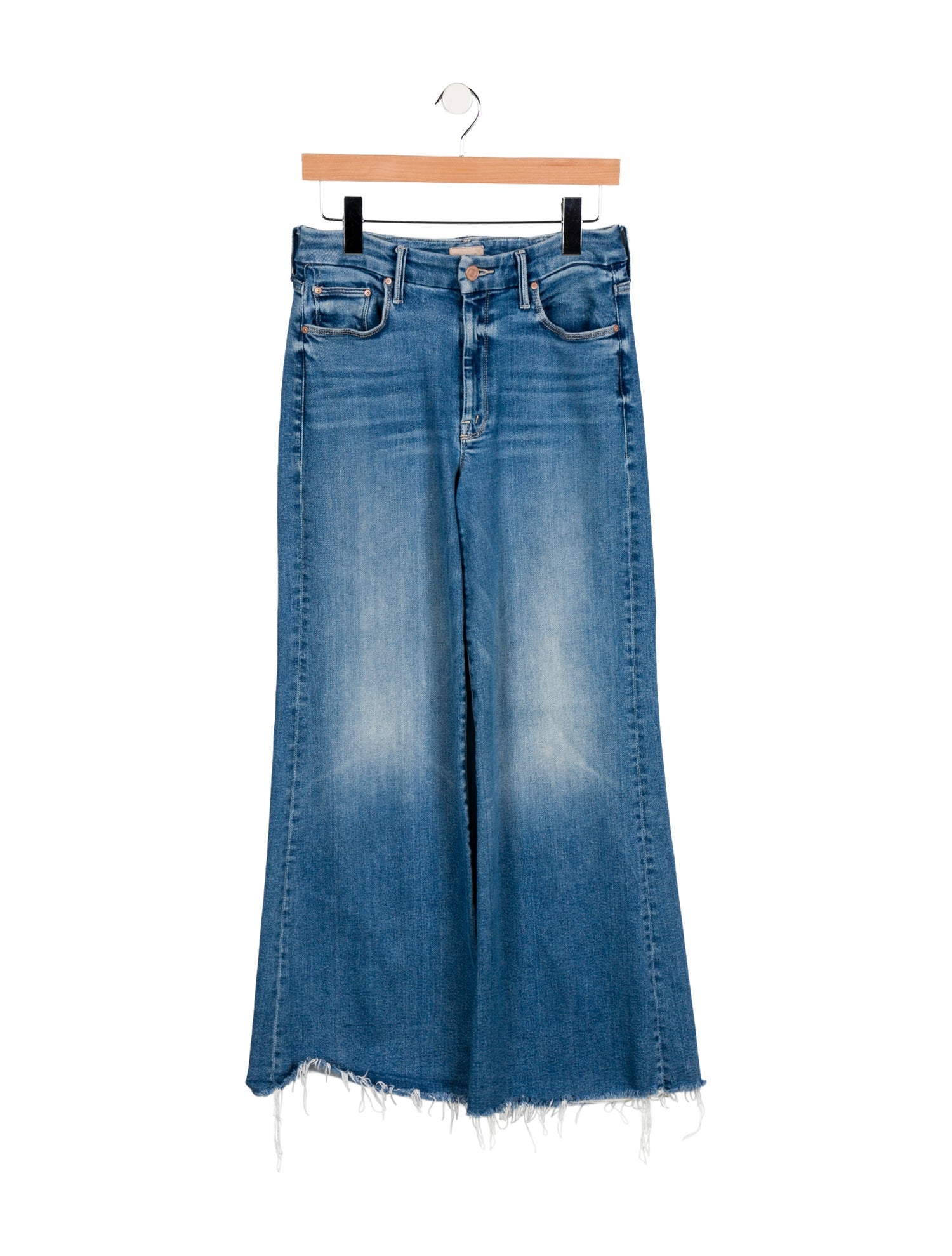 Mother Mid-Rise Wide Leg Jeans