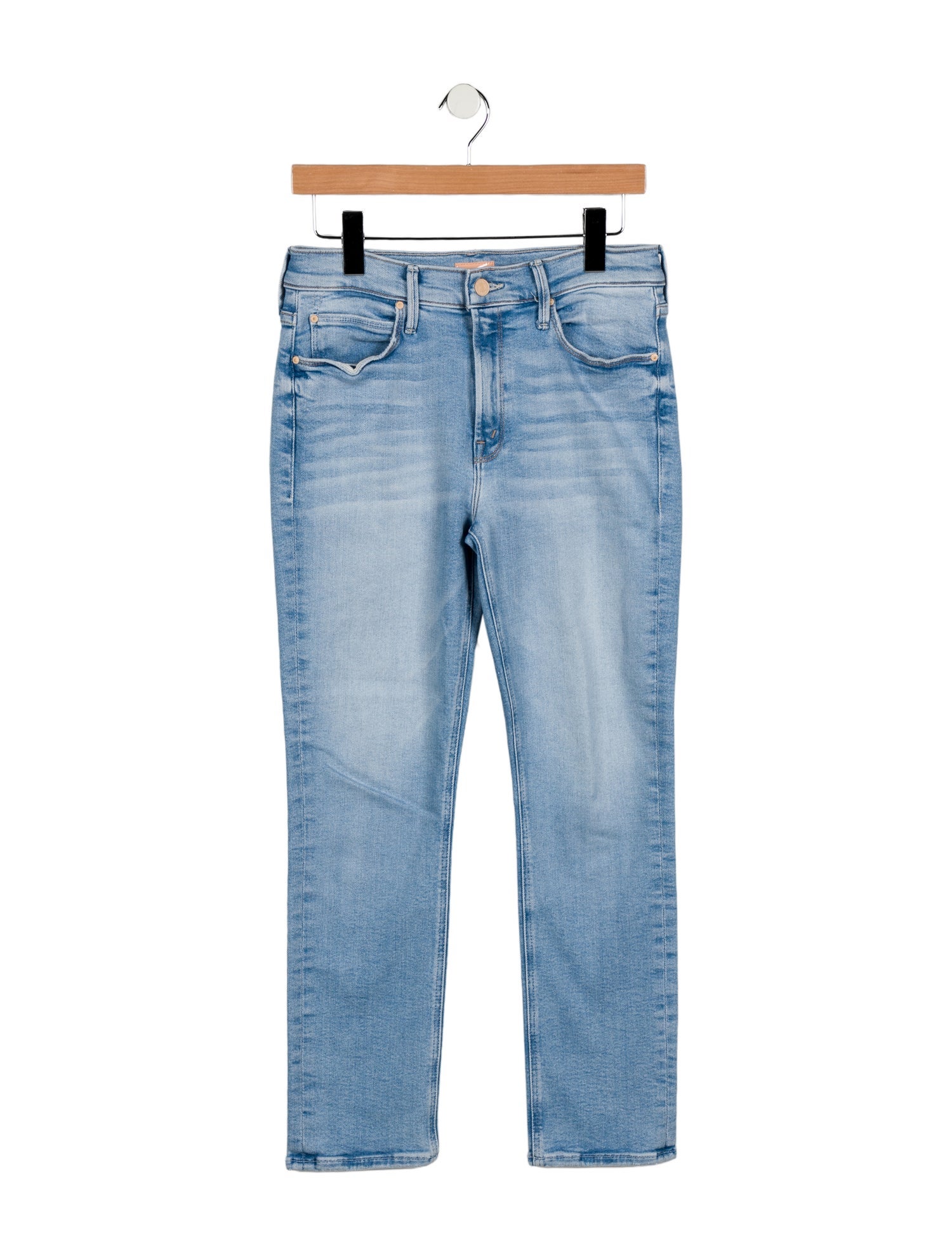 Mother Mid-Rise Straight Leg Jeans