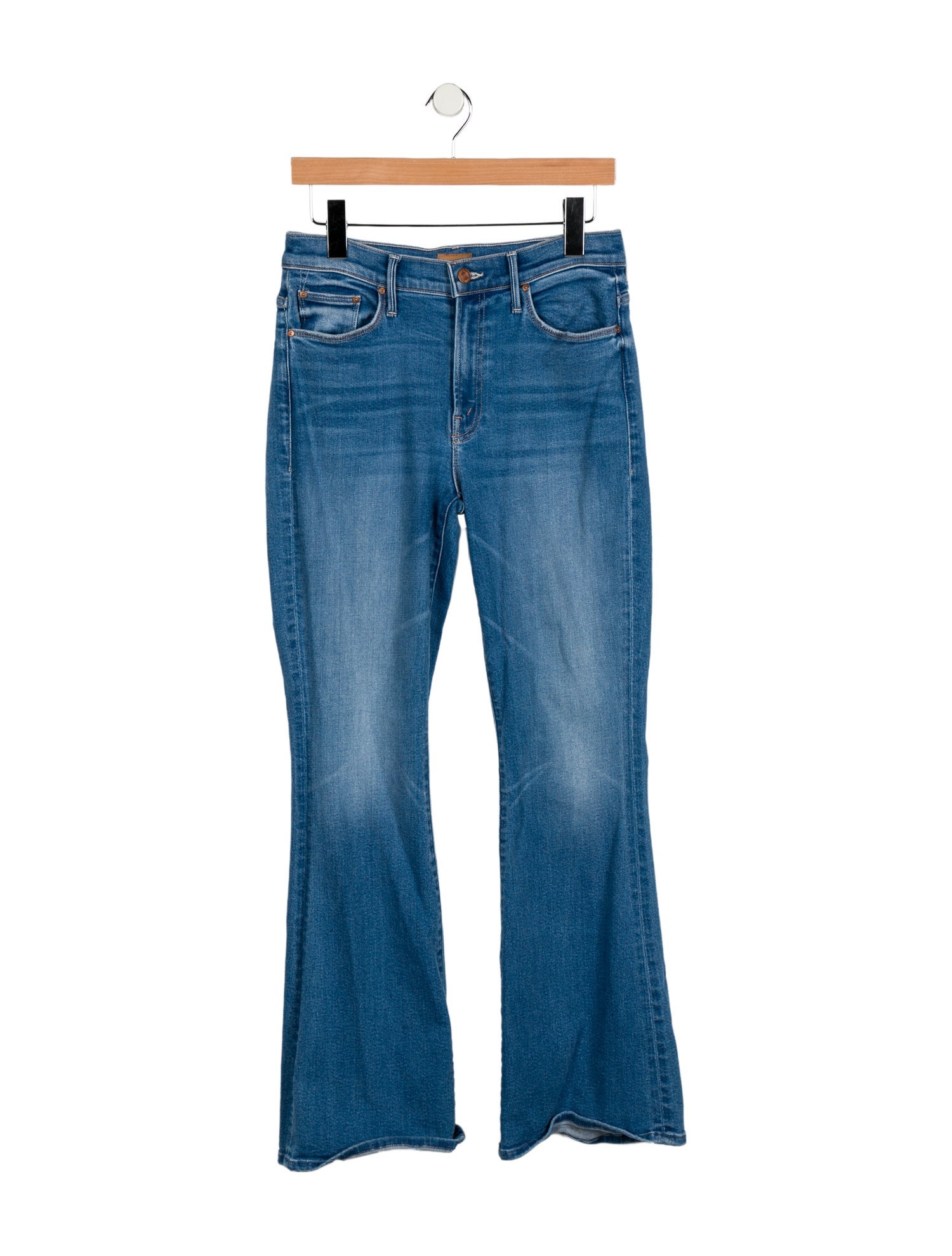Mother Mid-Rise Wide Leg Jeans