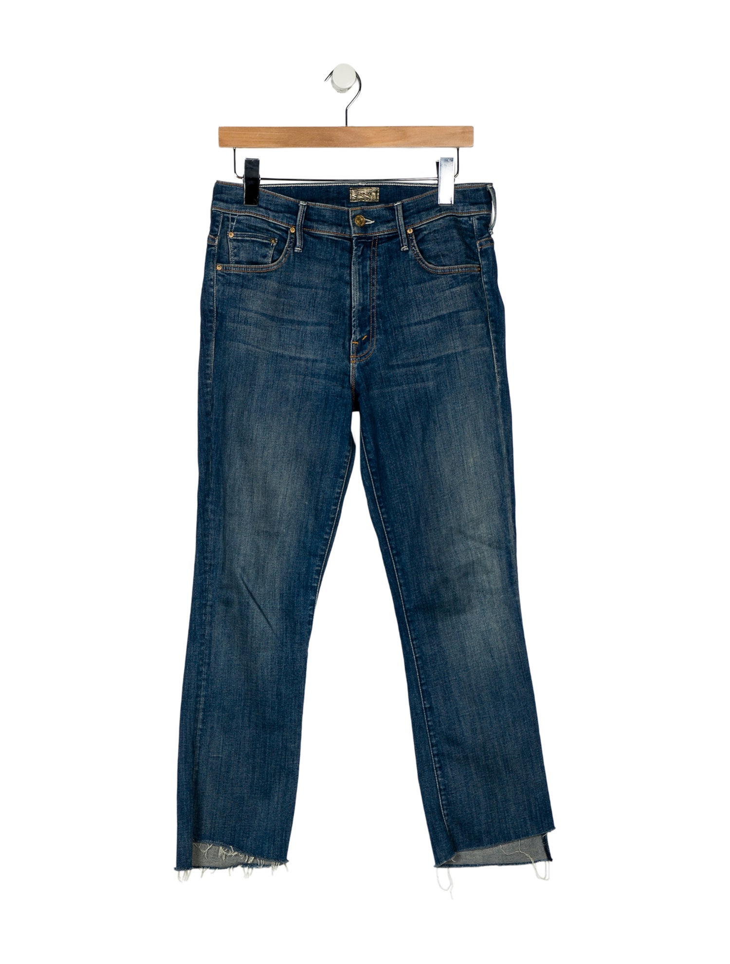 Mother Mid-Rise Straight Leg Jeans