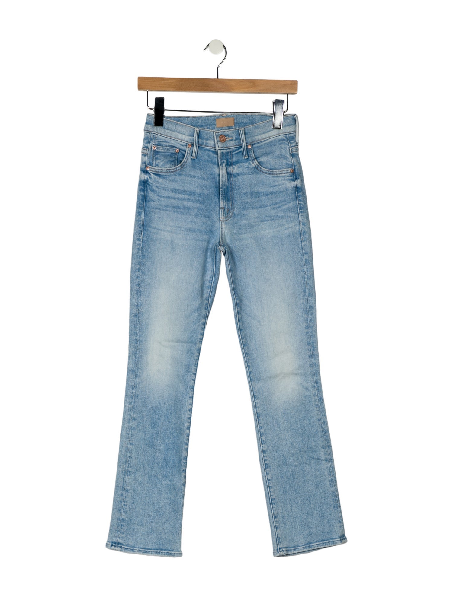 Mother Mid-Rise Straight Leg Jeans