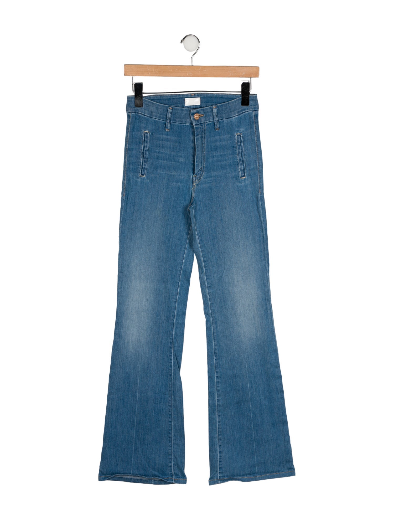 Mother Mid-Rise Wide Leg Jeans