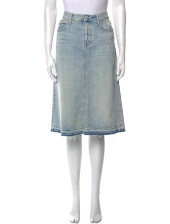 Mother Distressed Accents Knee-Length Skirt