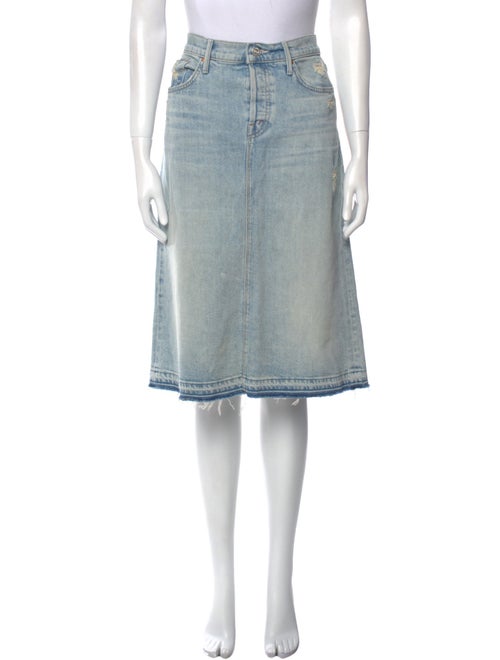 Mother Distressed Accents Knee-Length Skirt