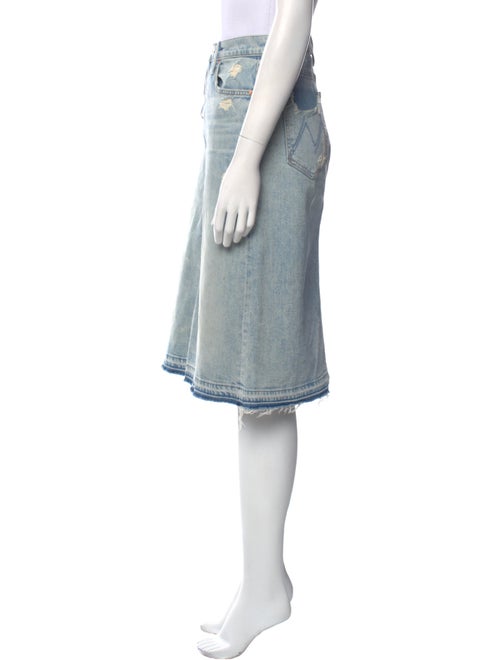 Mother Distressed Accents Knee-Length Skirt