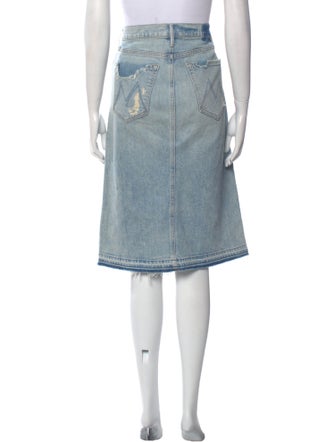 Mother Distressed Accents Knee-Length Skirt