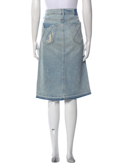 Mother Distressed Accents Knee-Length Skirt