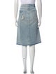 Mother Distressed Accents Knee-Length Skirt