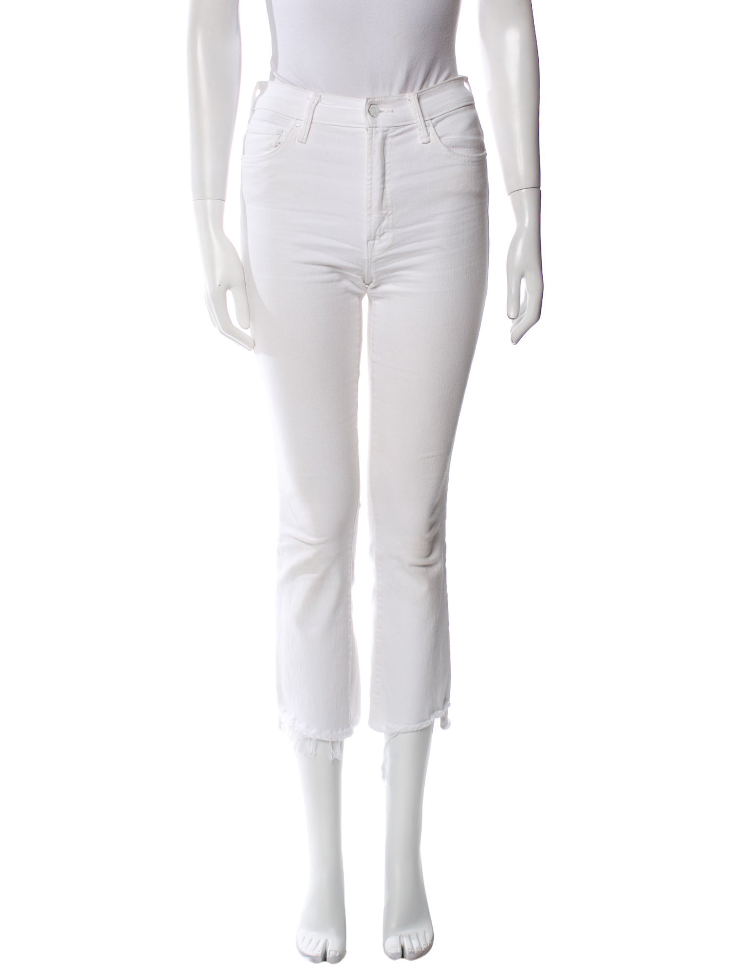 Mother The Insider Crop Step Fray Straight Leg Pants