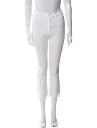 Mother The Insider Crop Step Fray Straight Leg Pants