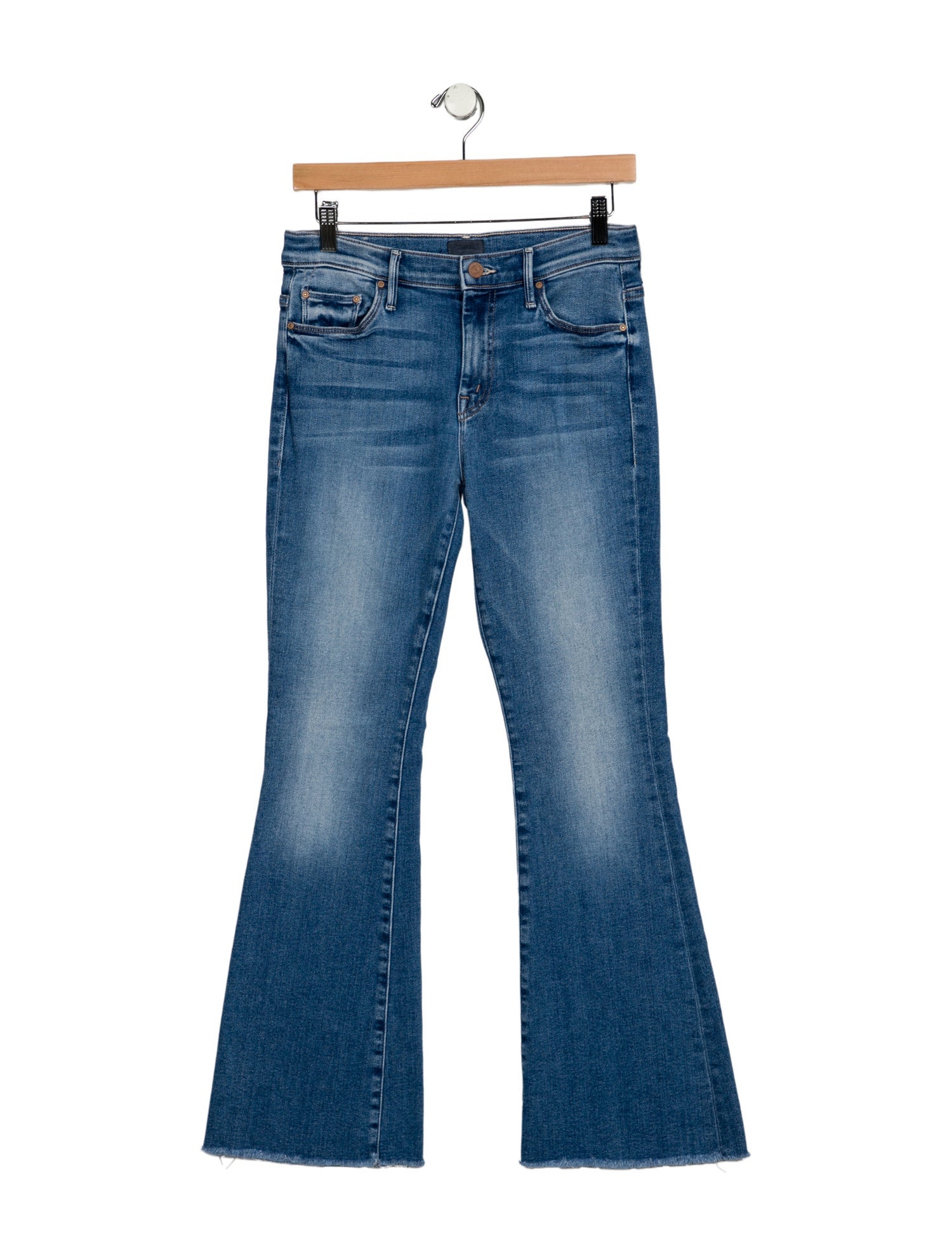 Mother Mid-Rise Wide Leg Jeans