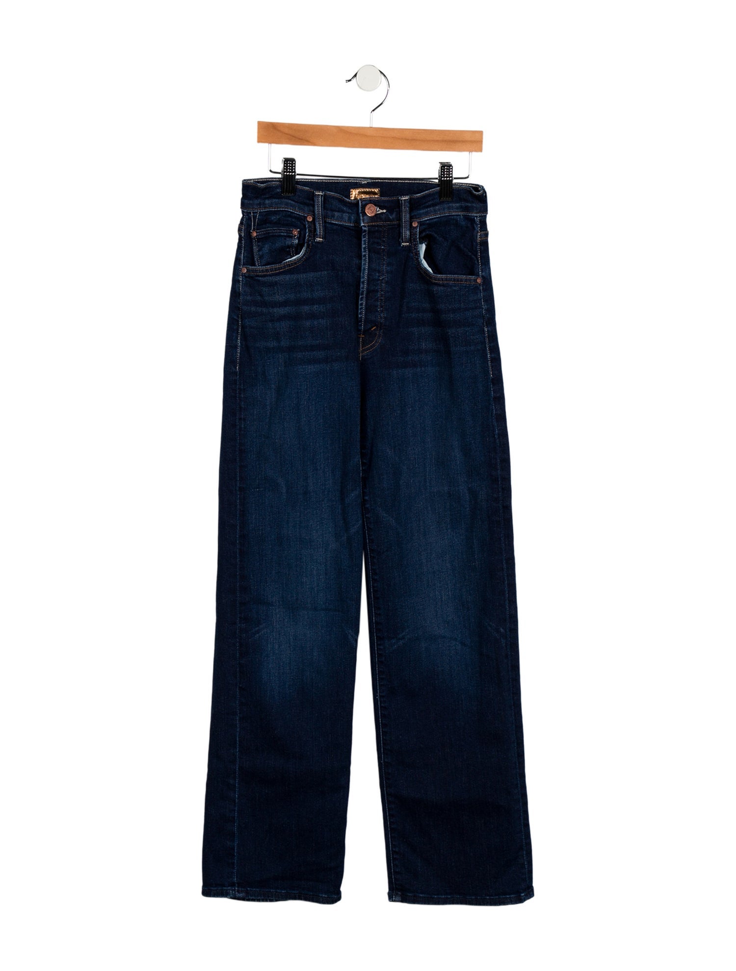 Mother Mid-Rise Straight Leg Jeans