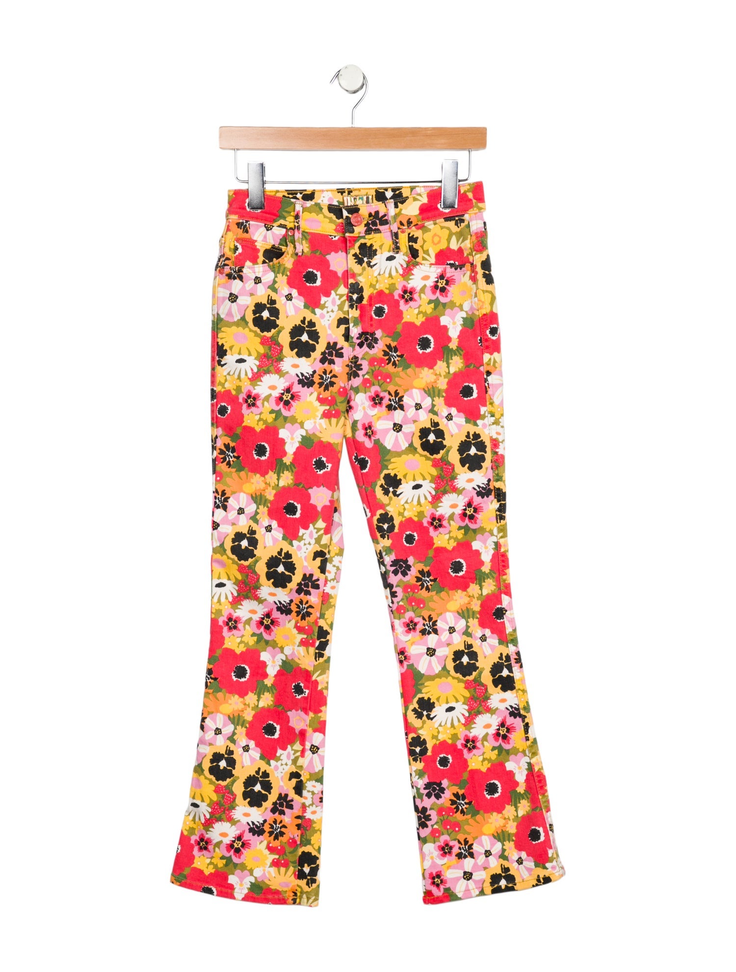 Mother Floral Print Wide Leg Pants
