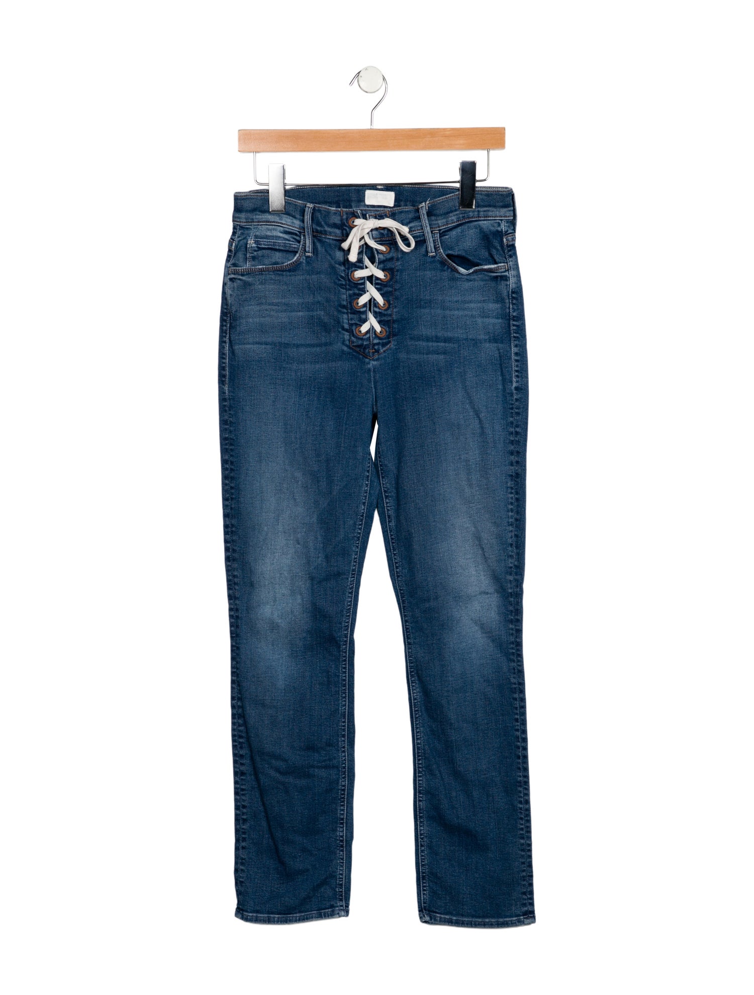 Mother Mid-Rise Straight Leg Jeans