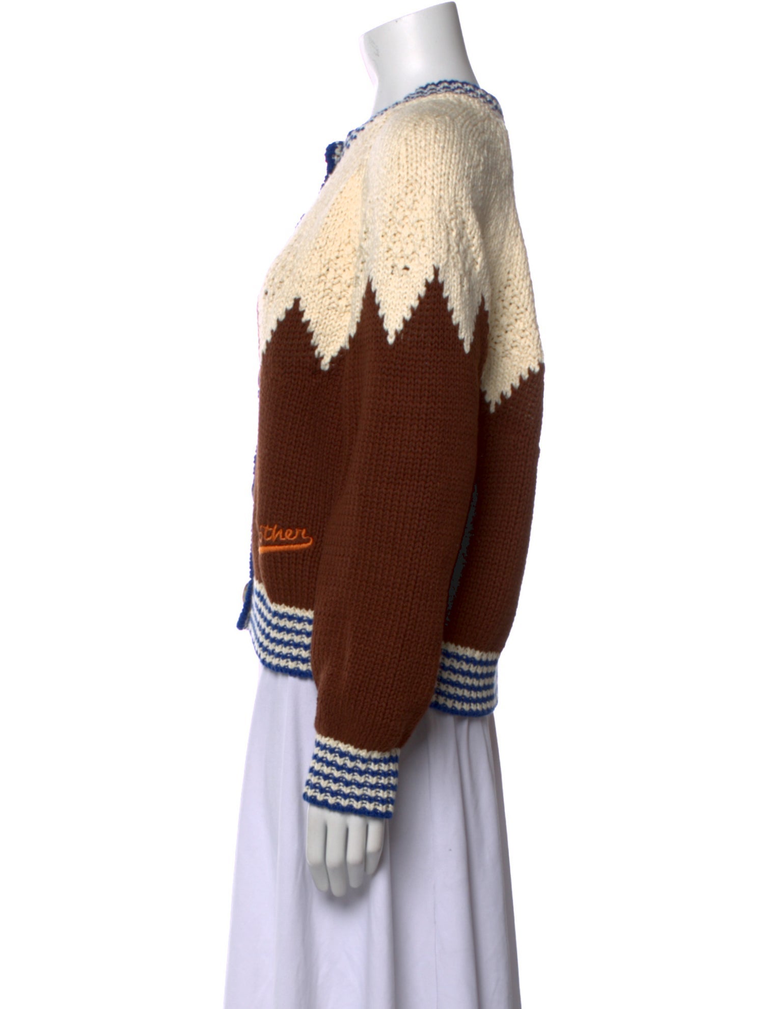 Mother Printed Crew Neck Sweater