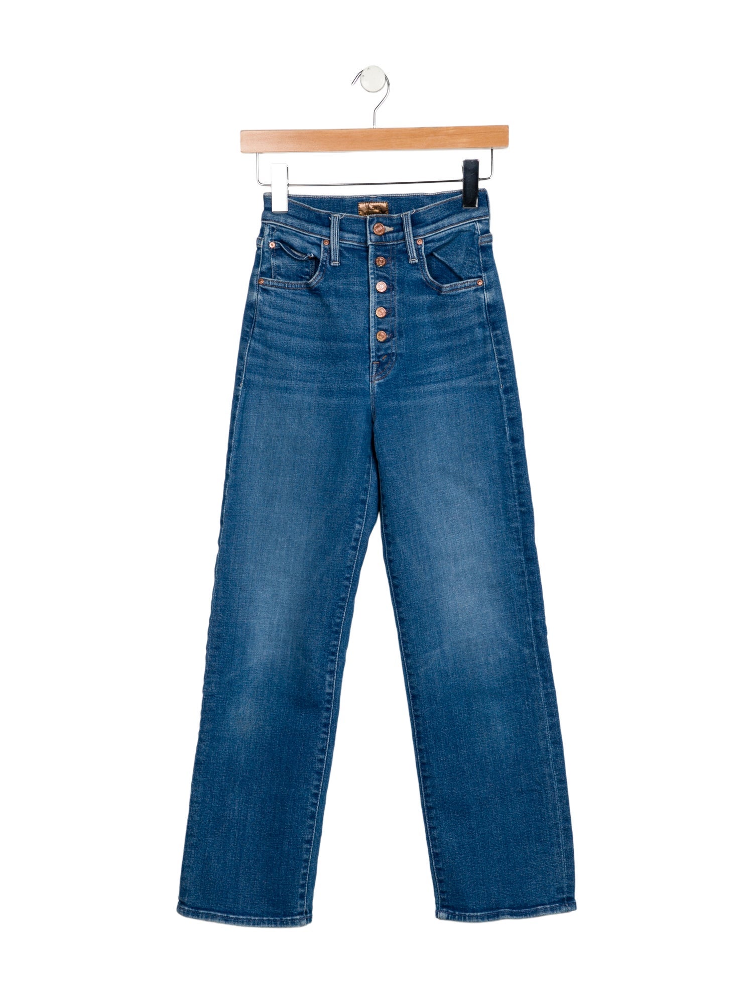 Mother Mid-Rise Straight Leg Jeans