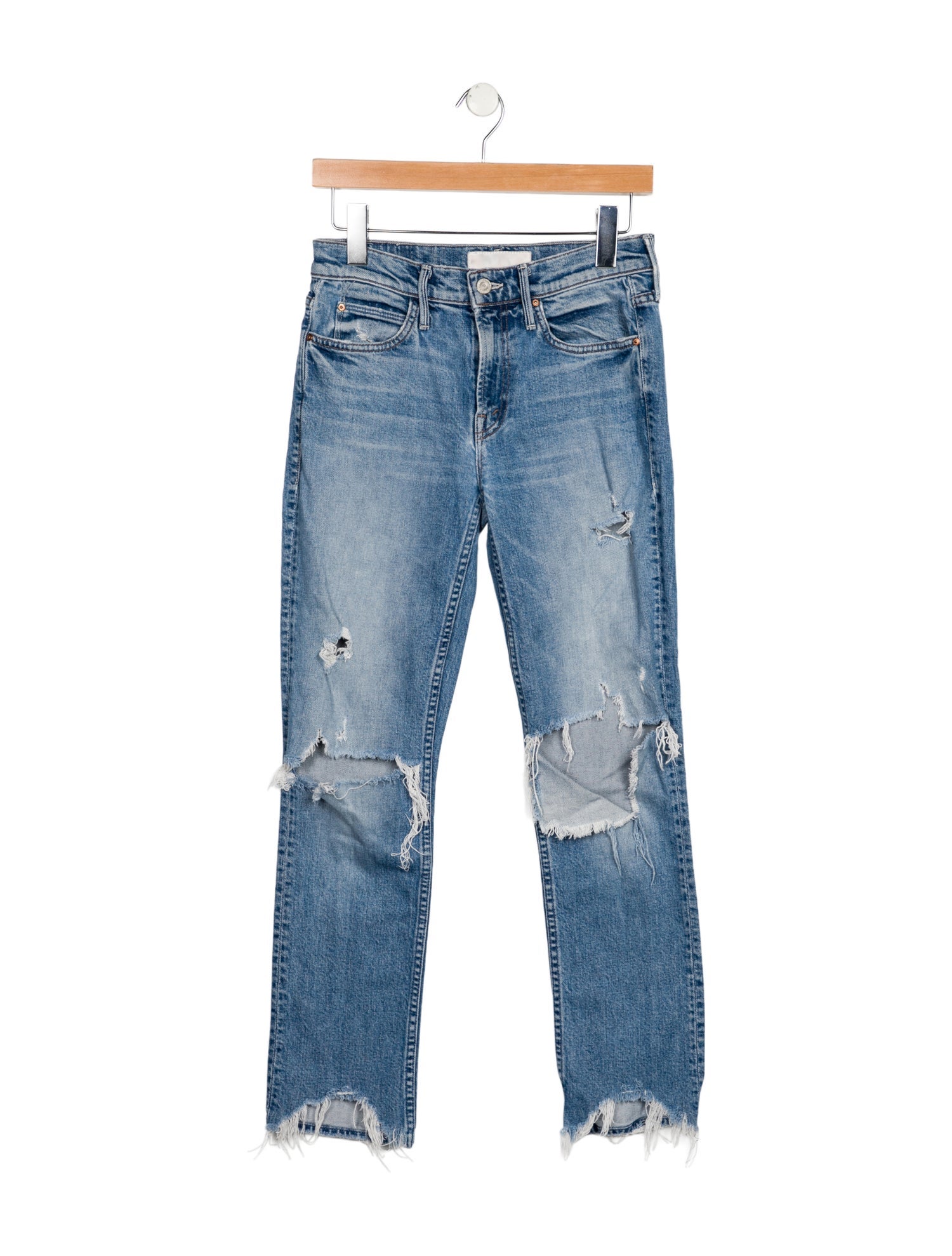 Mother Mid-Rise Straight Leg Jeans