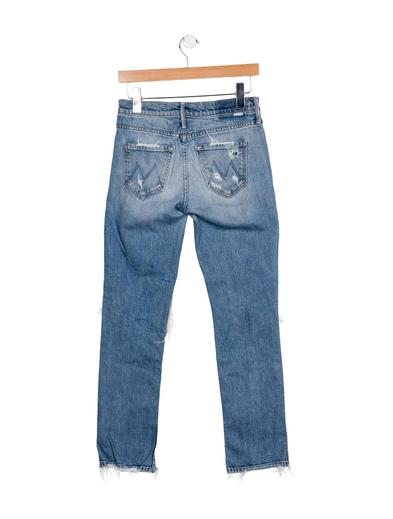 Mother Mid-Rise Straight Leg Jeans