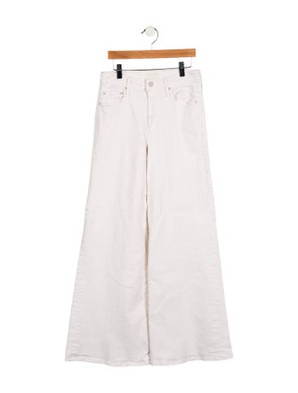 Mother Mid-Rise Wide Leg Jeans