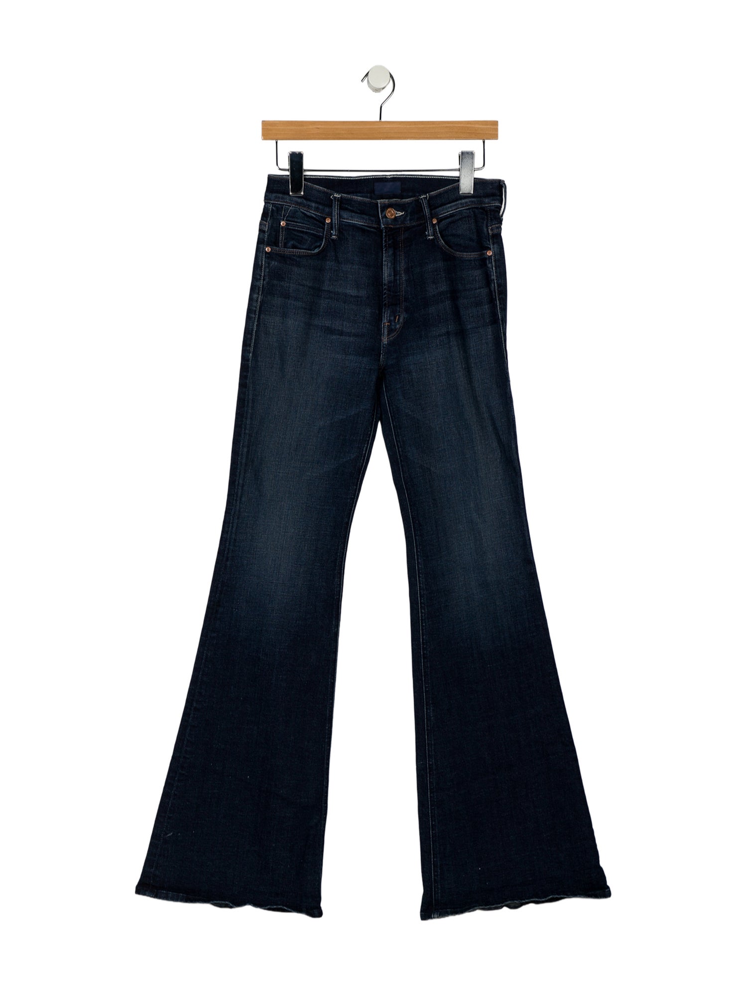 Mother Mid-Rise Wide Leg Jeans