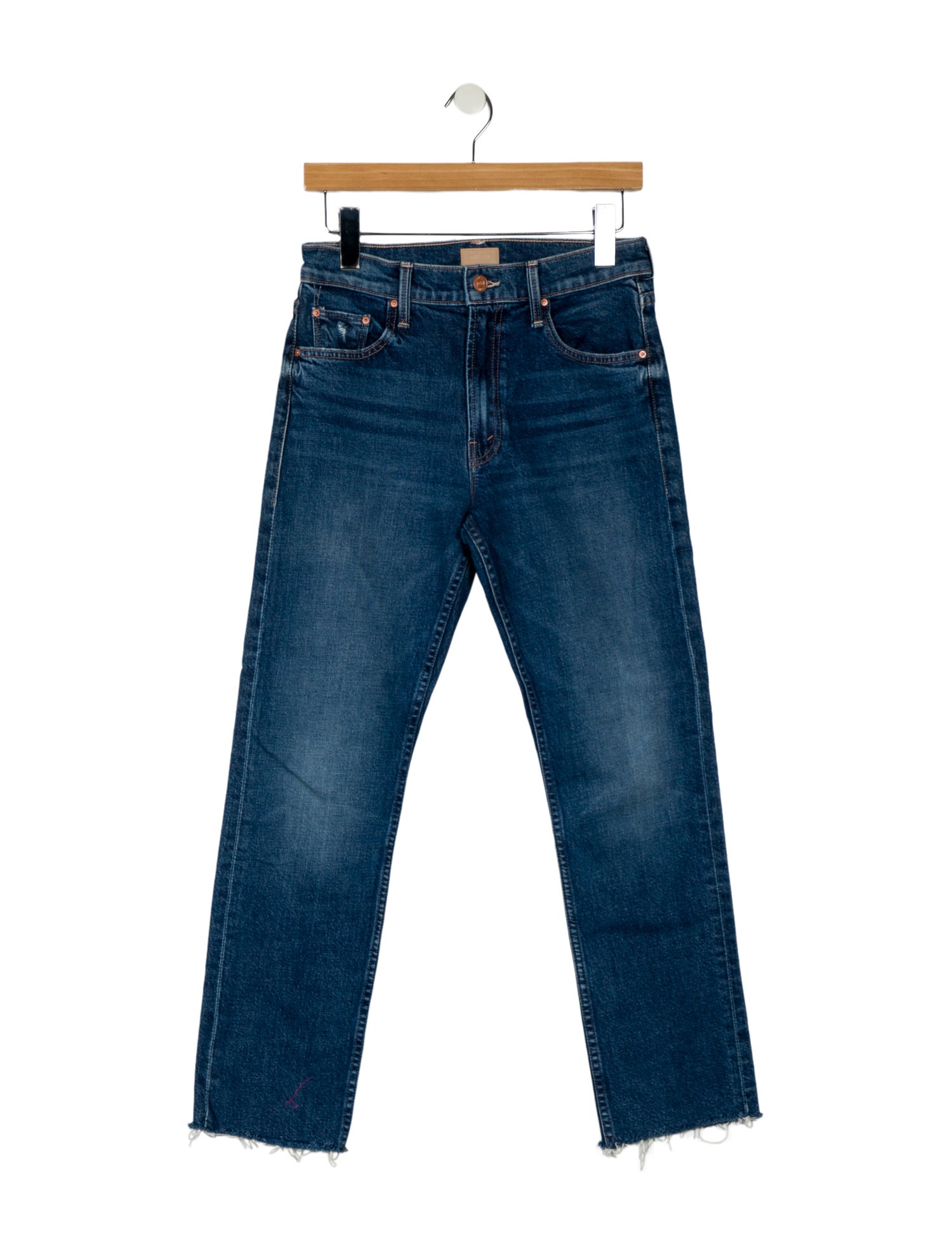 Mother Mid-Rise Straight Leg Jeans