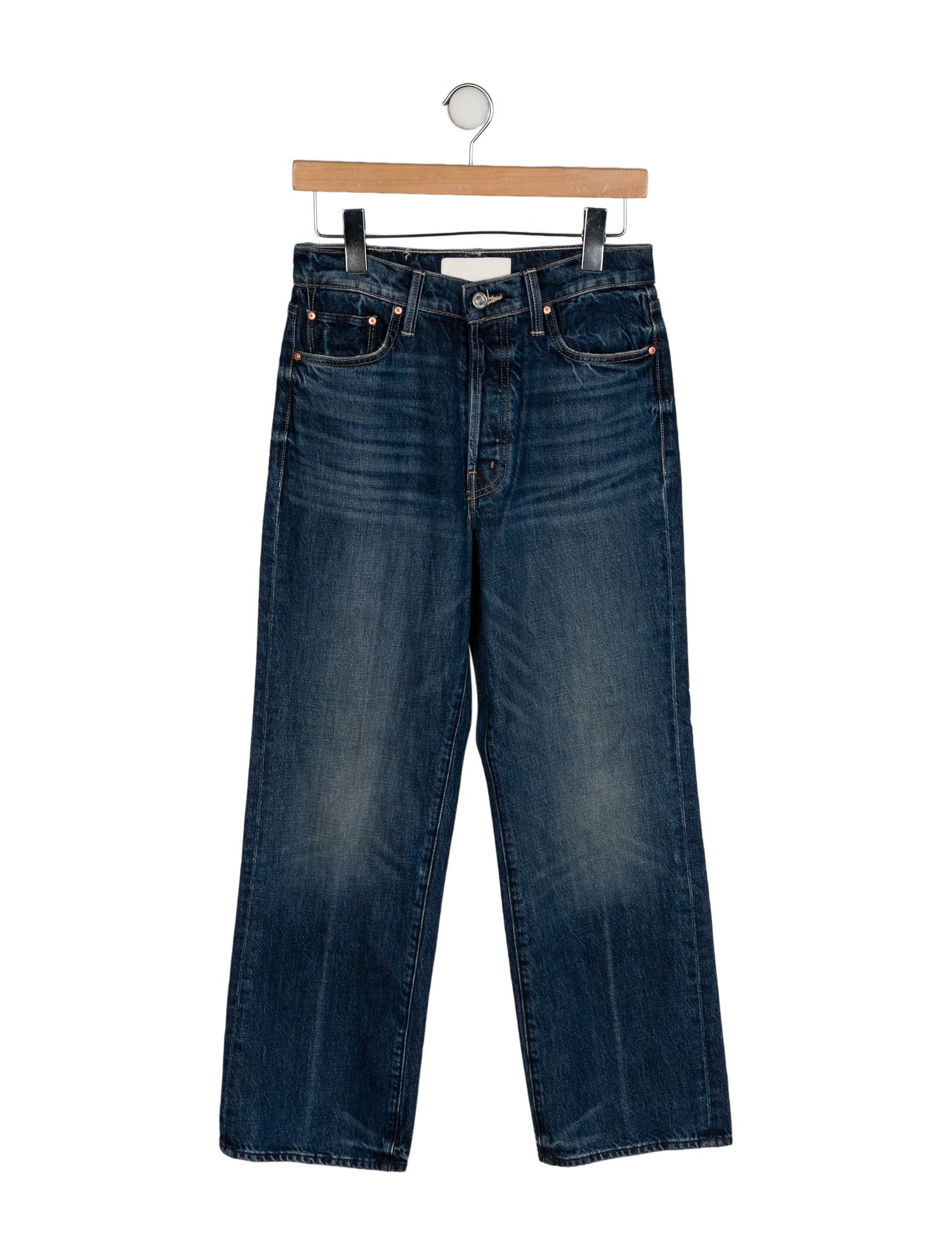 Mother Mid-Rise Wide Leg Jeans