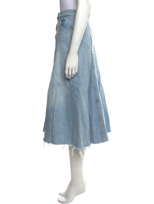 Mother Distressed Accents Midi Length Skirt