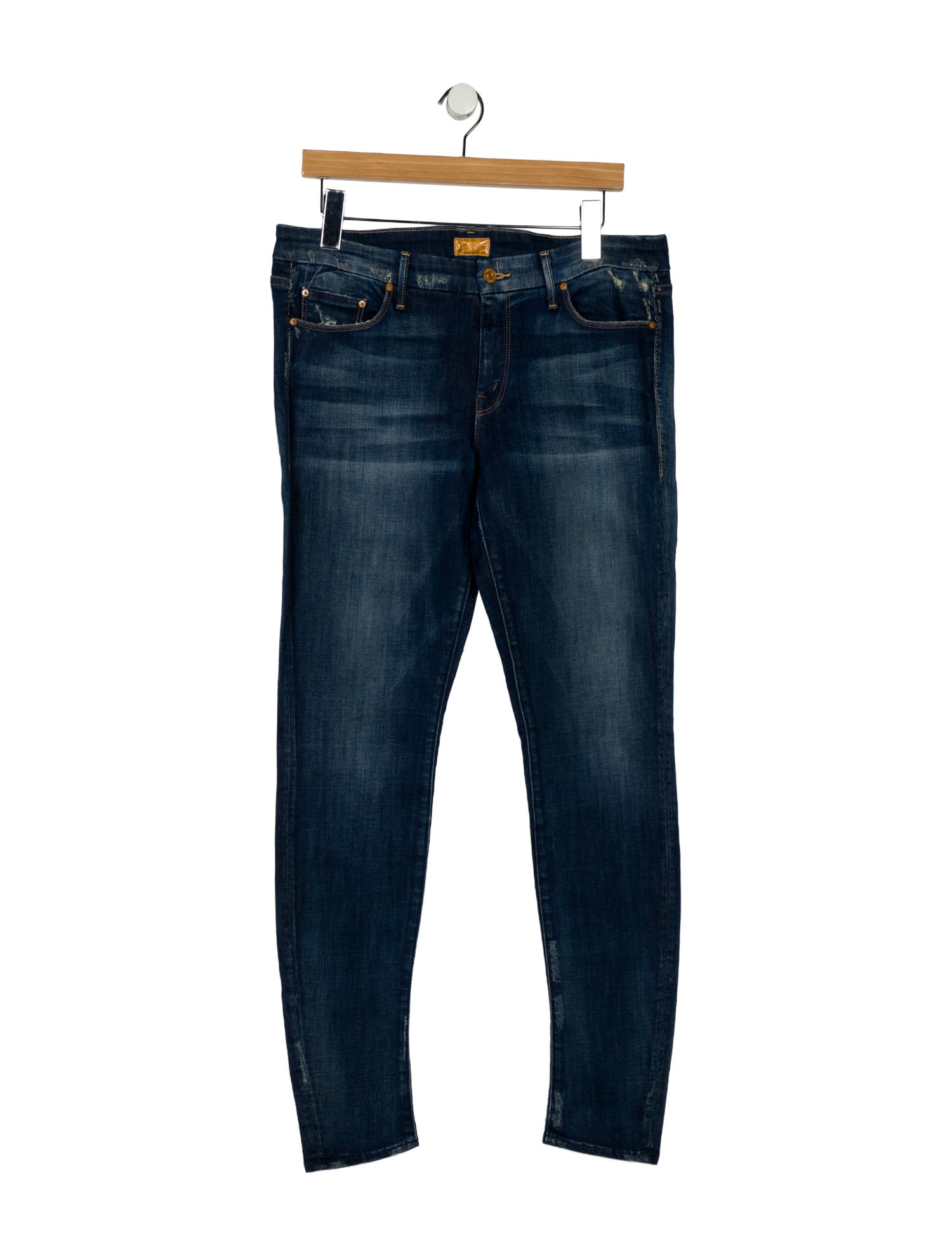 Mother Mid-Rise Skinny Leg Jeans