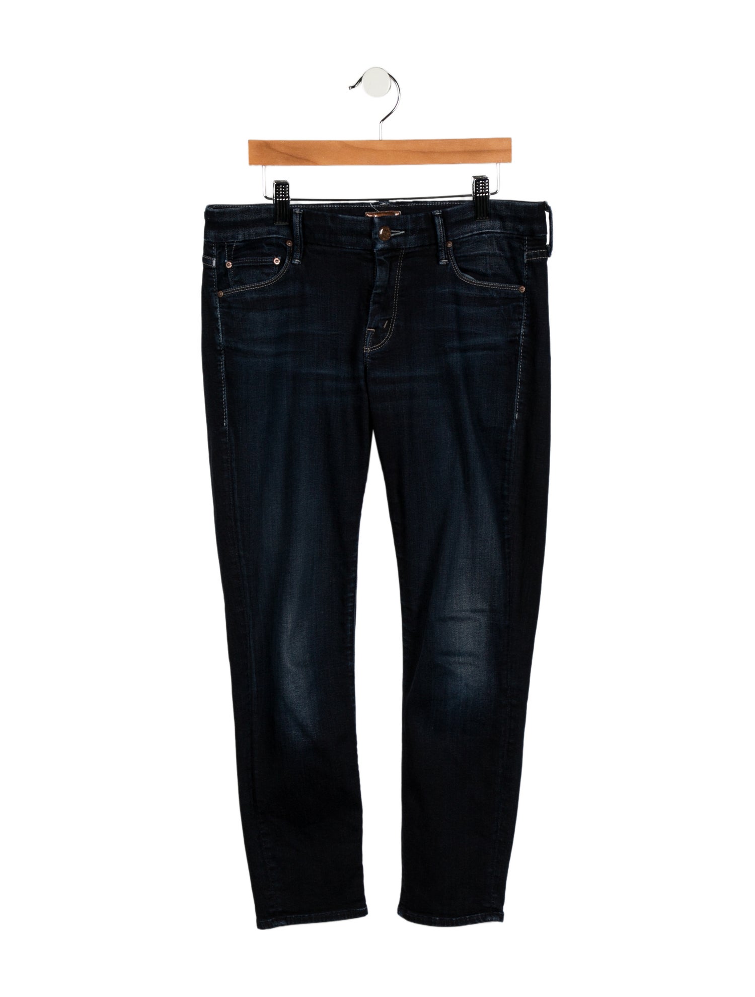 Mother Mid-Rise Straight Leg Jeans