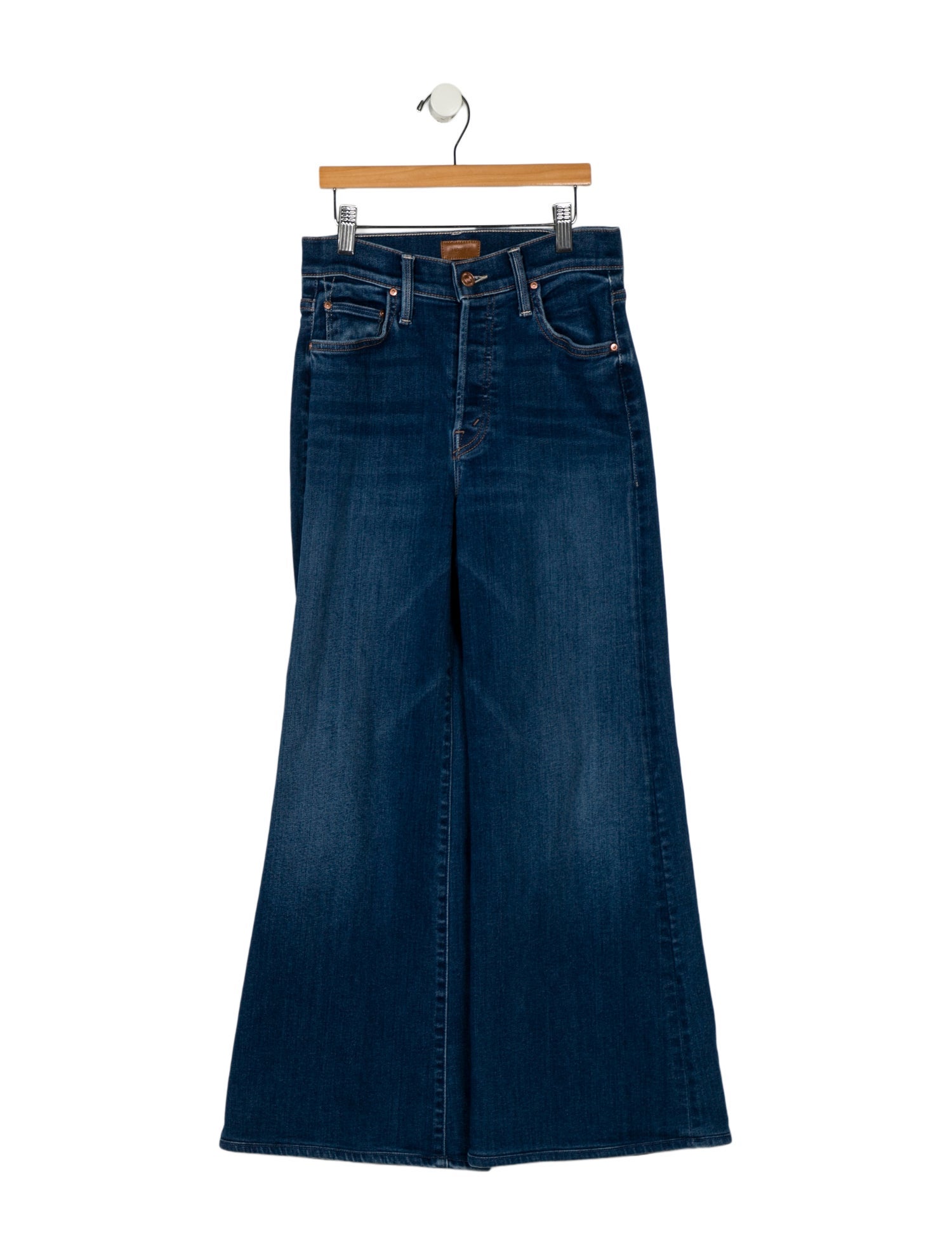 Mother Mid-Rise Wide Leg Jeans