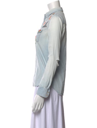 Mother Long Sleeve Button-Up Top