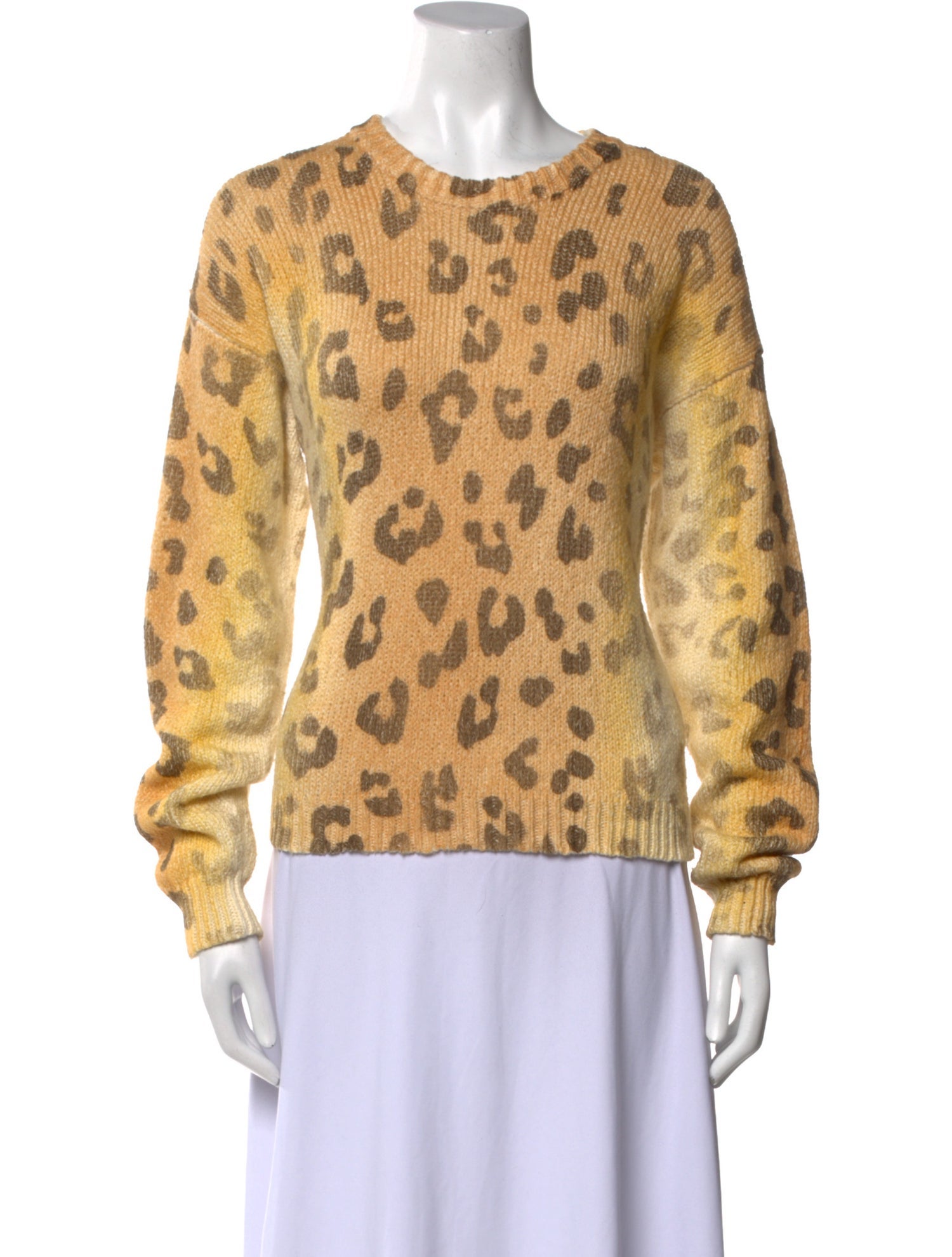 Mother Animal Print Crew Neck Sweater