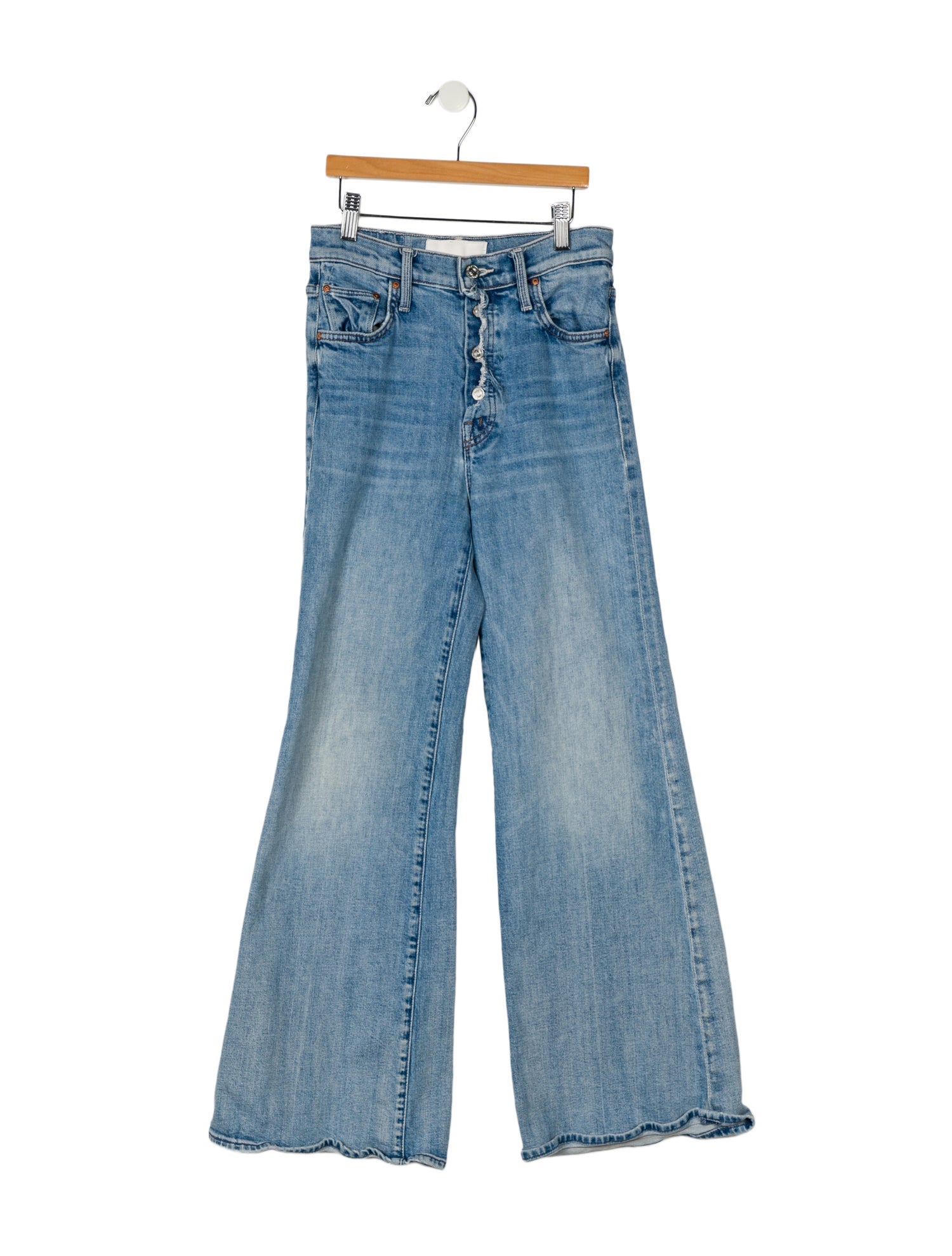 Mother Mid-Rise Wide Leg Jeans