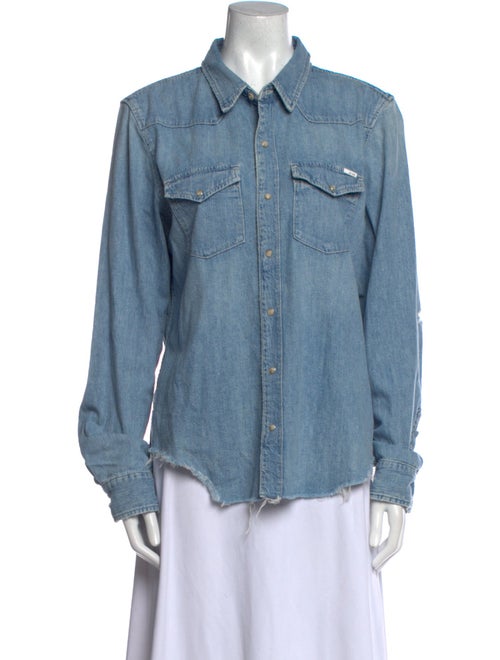 Mother Long Sleeve Button-Up Top