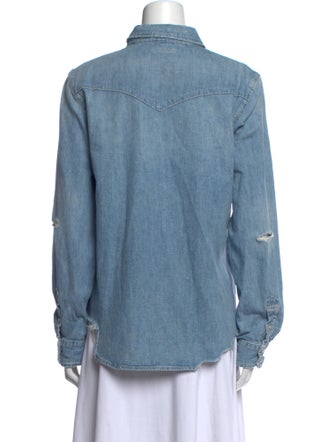 Mother Long Sleeve Button-Up Top