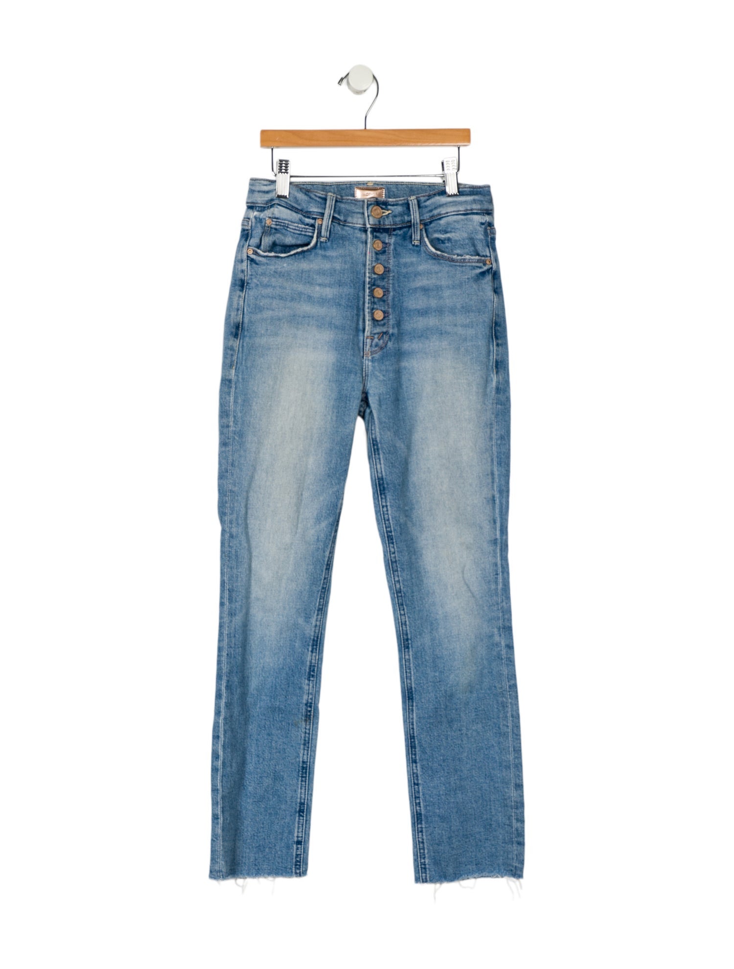 Mother Mid-Rise Straight Leg Jeans