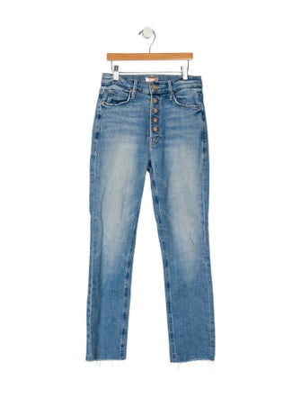 Mother Mid-Rise Straight Leg Jeans