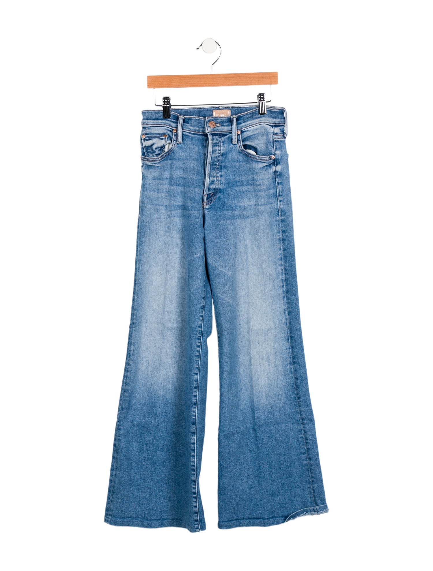 Mother Mid-Rise Wide Leg Jeans