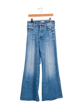 Mother Mid-Rise Wide Leg Jeans