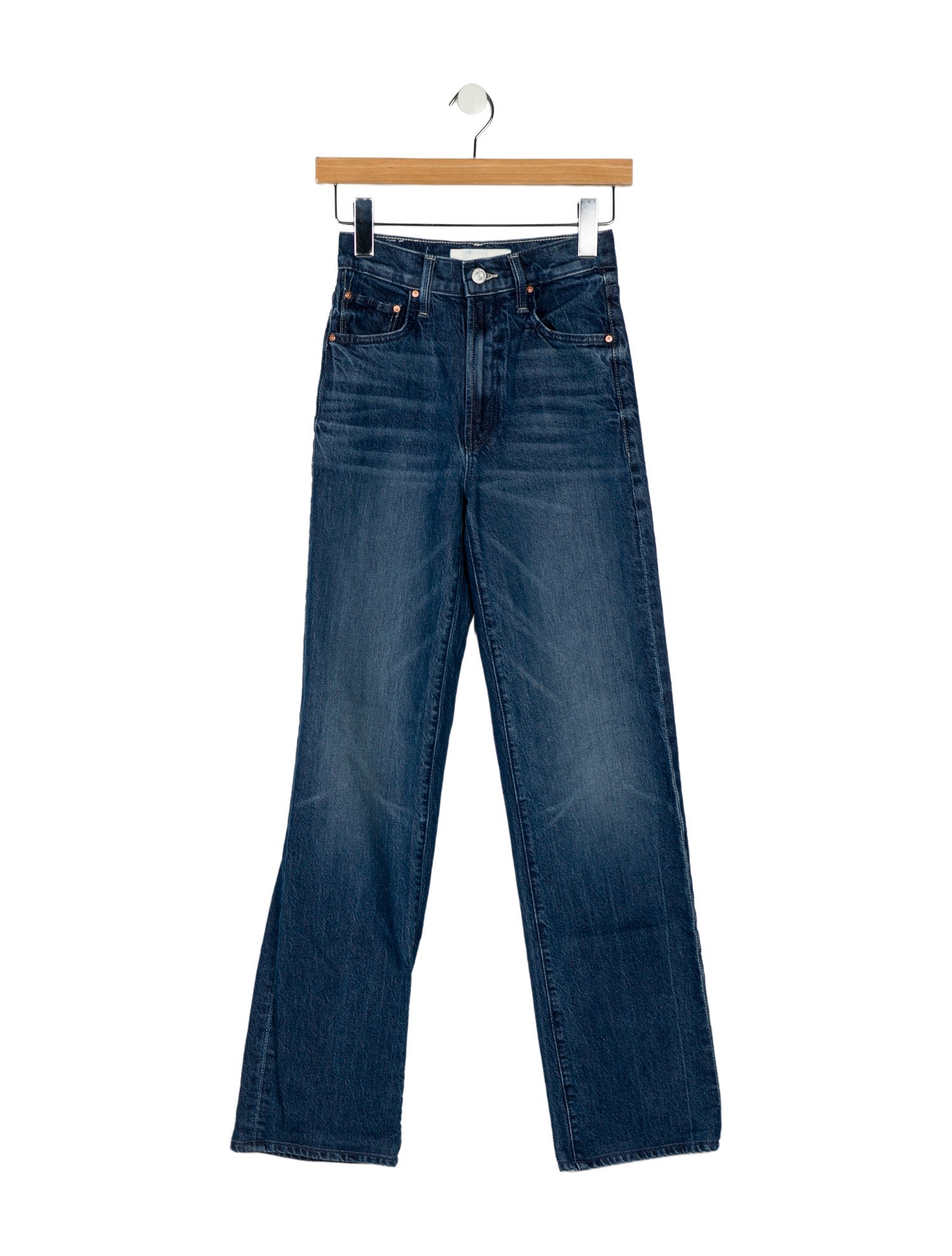 Mother Mid-Rise Straight Leg Jeans