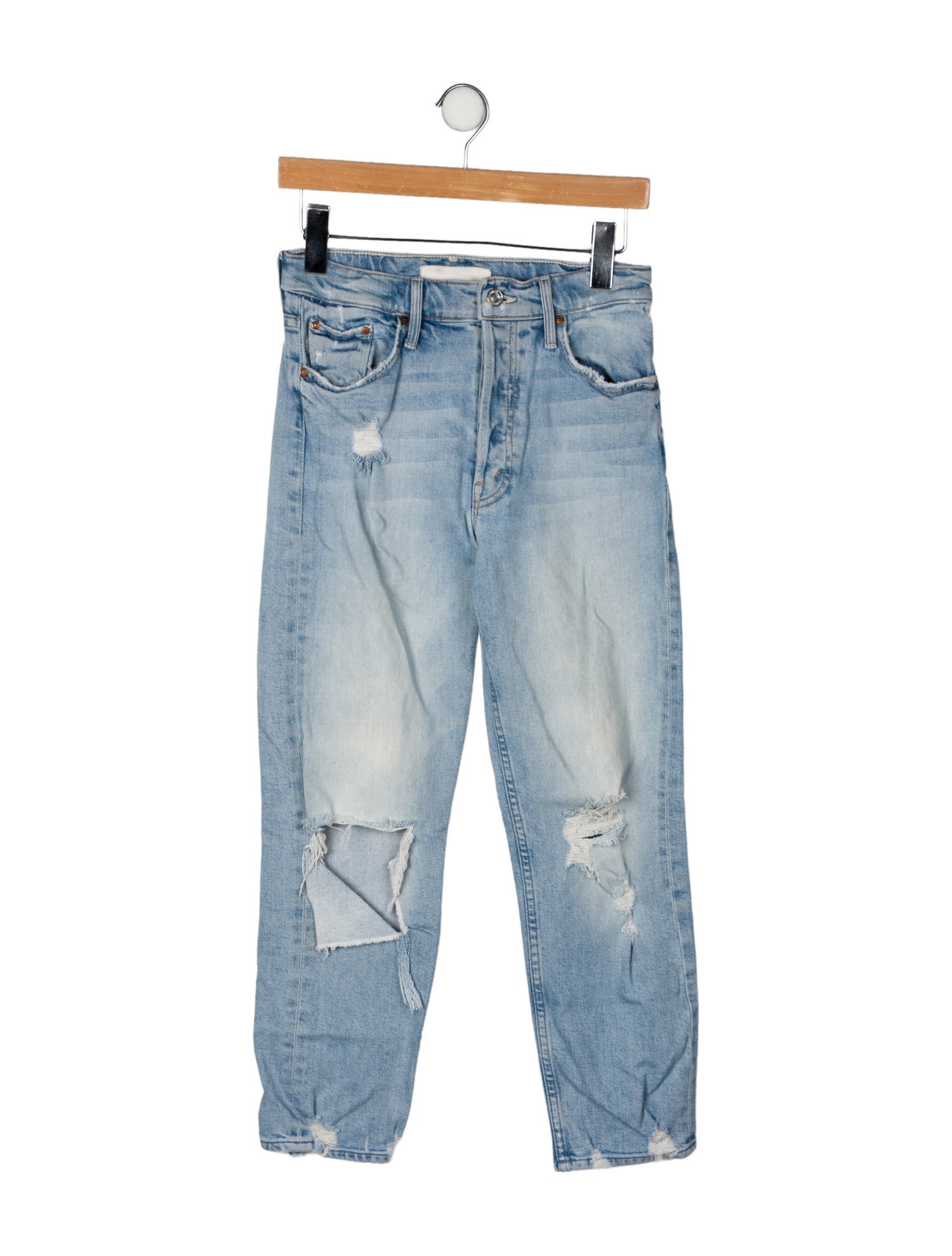 Mother Mid-Rise Straight Leg Jeans