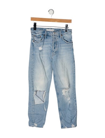 Mother Mid-Rise Straight Leg Jeans
