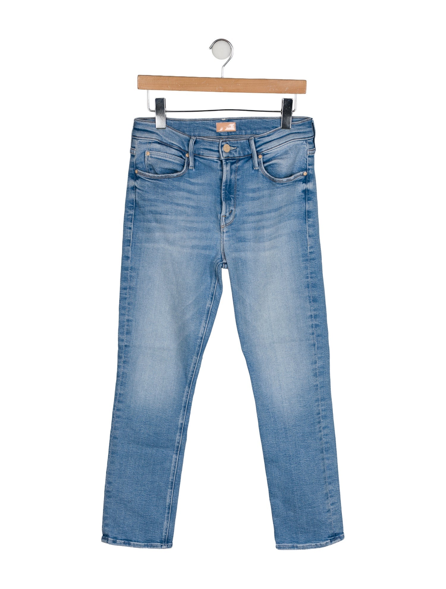 Mother Mid-Rise Straight Leg Jeans