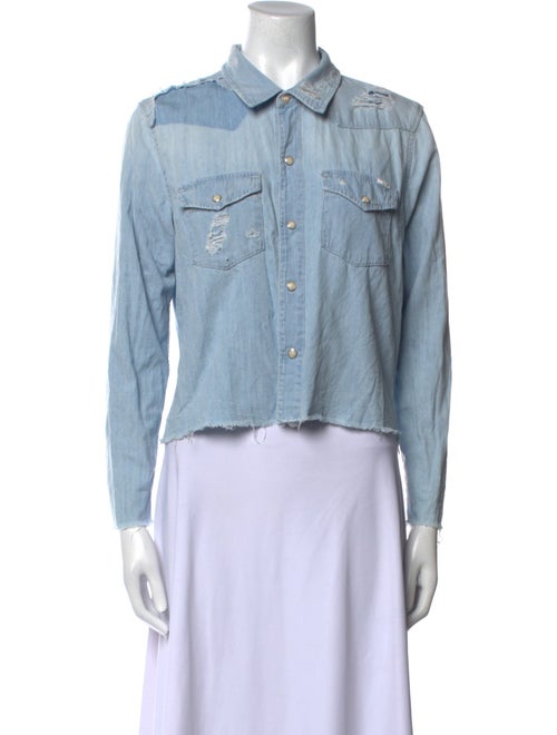 Mother Long Sleeve Button-Up Top