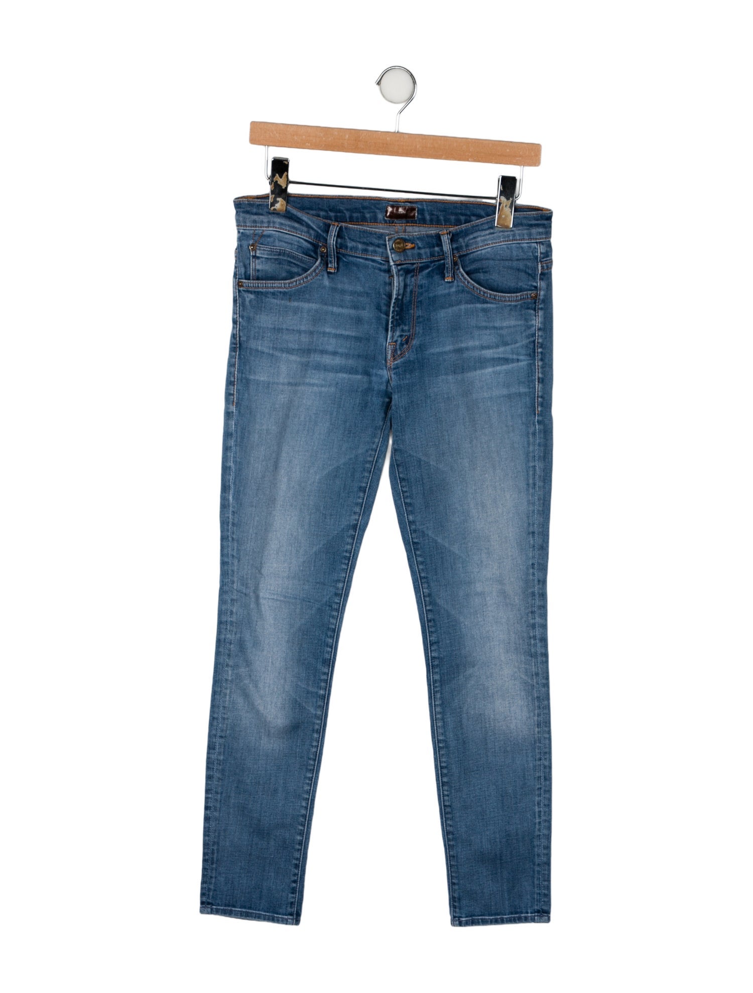 Mother Mid-Rise Straight Leg Jeans