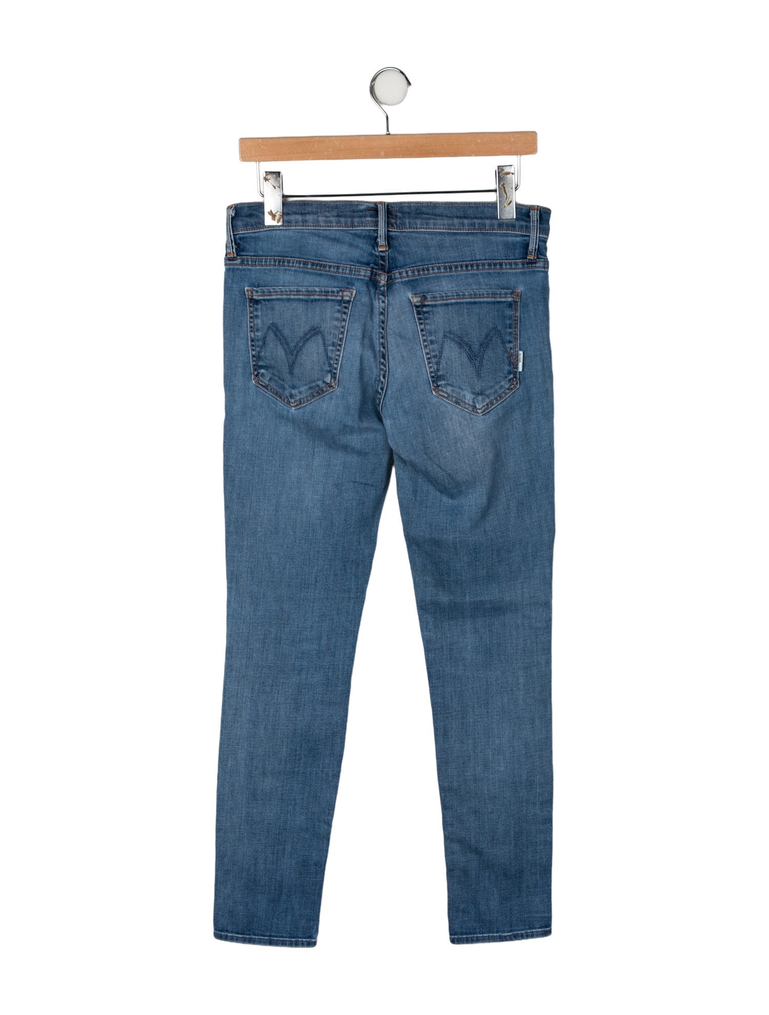 Mother Mid-Rise Straight Leg Jeans