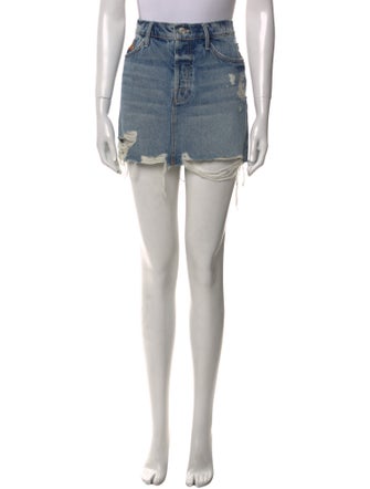 Mother Distressed Accents Mini Skirt