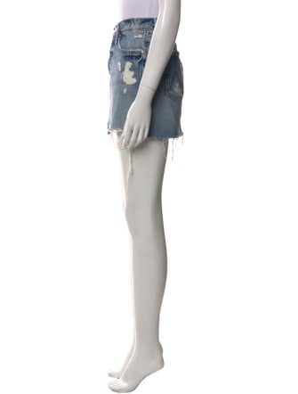 Mother Distressed Accents Mini Skirt