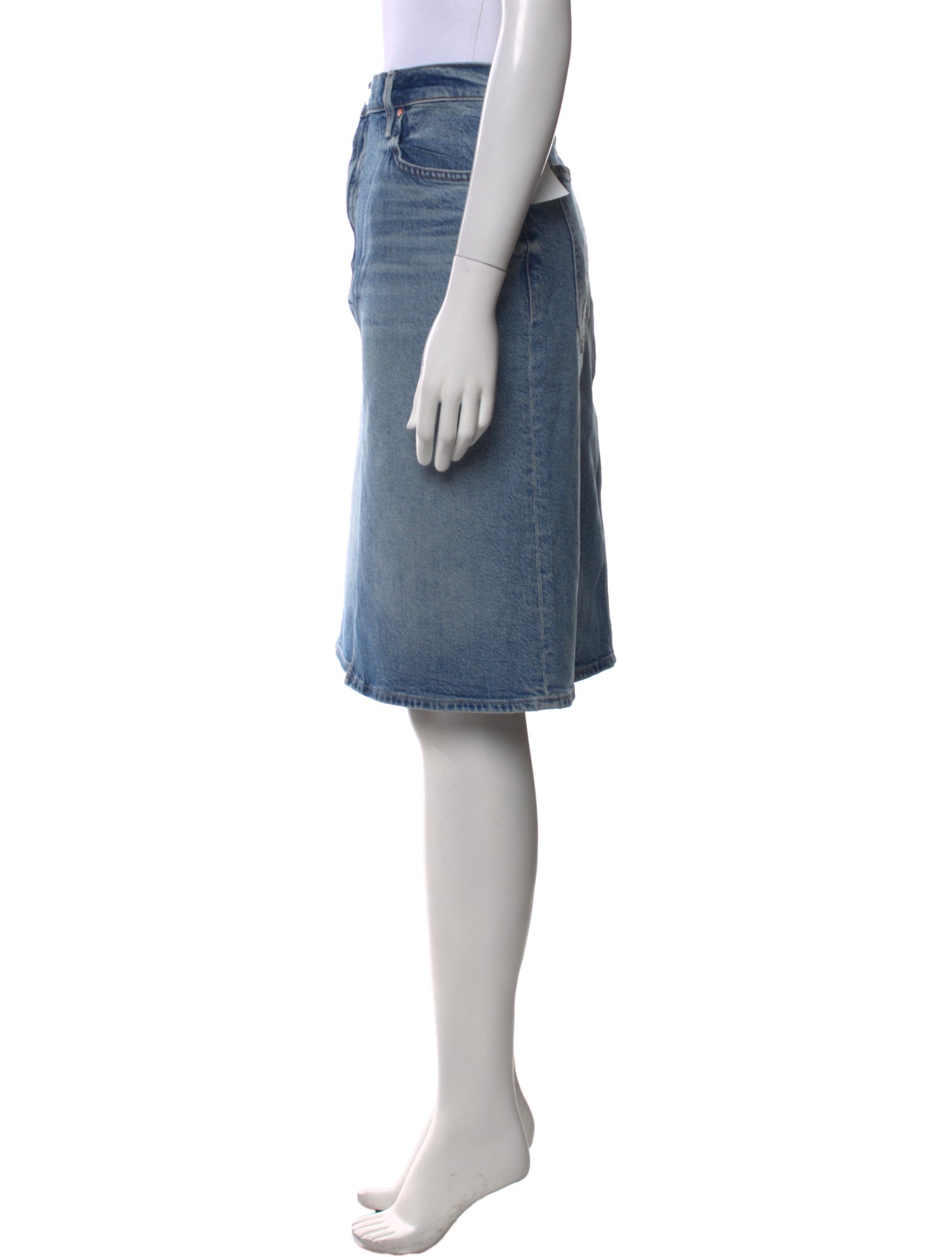 Mother Distressed Accents Knee-Length Skirt