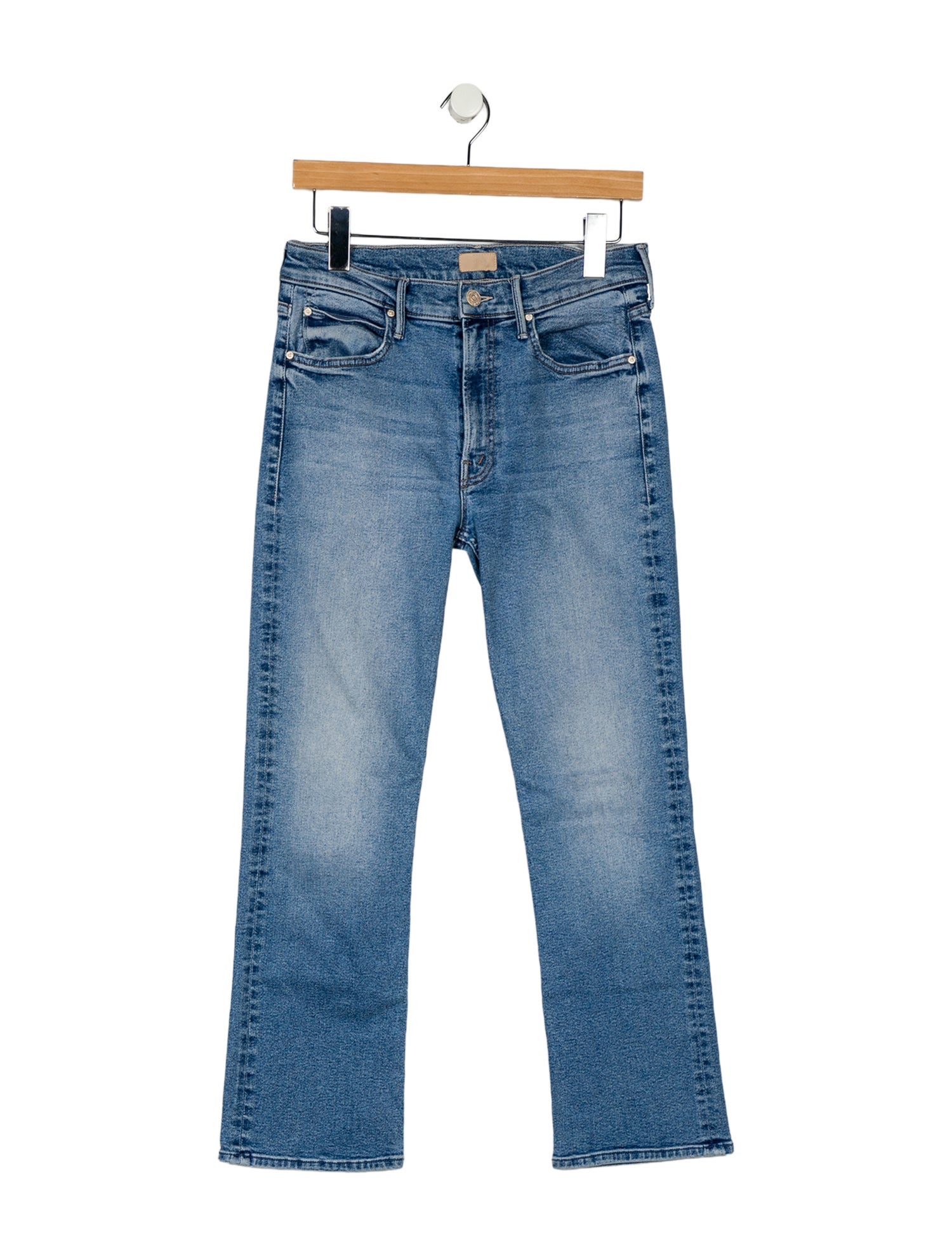 Mother Mid-Rise Straight Leg Jeans